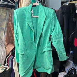 Express Vibrant Green Blazer